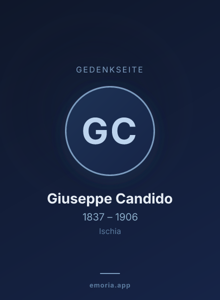 Gedenkportrait von Giuseppe Candido