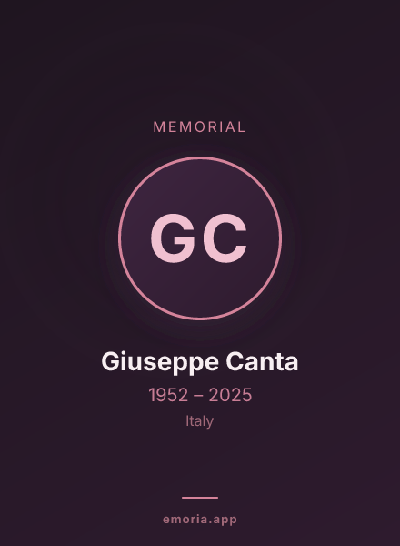 Memorial portrait of Giuseppe Canta