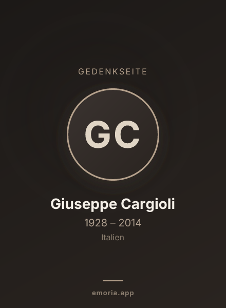 Gedenkportrait von Giuseppe Cargioli