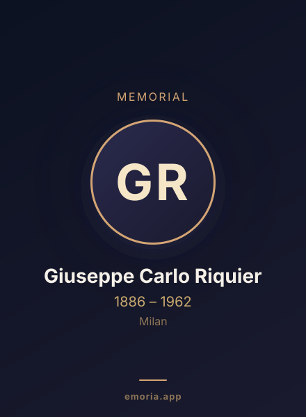 Memorial portrait of Giuseppe Carlo Riquier