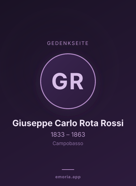 Gedenkportrait von Giuseppe Carlo Rota Rossi