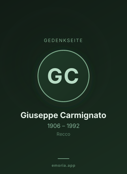 Gedenkportrait von Giuseppe Carmignato