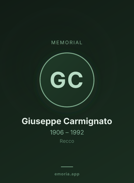 Memorial portrait of Giuseppe Carmignato