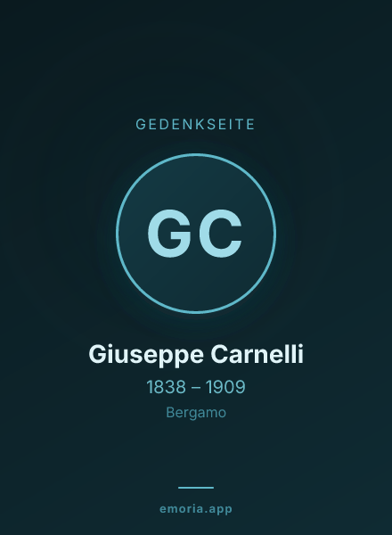 Gedenkportrait von Giuseppe Carnelli