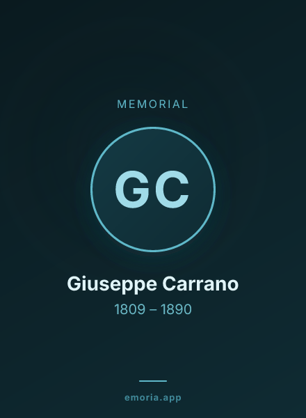Memorial portrait of Giuseppe Carrano