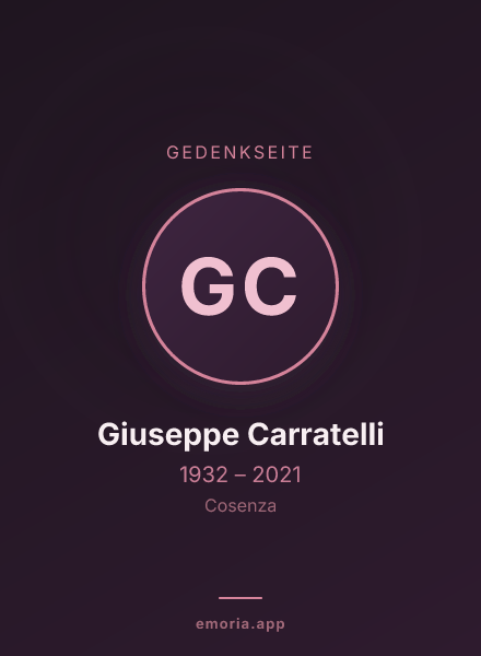 Gedenkportrait von Giuseppe Carratelli