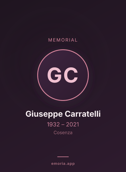 Memorial portrait of Giuseppe Carratelli