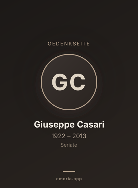 Gedenkportrait von Giuseppe Casari
