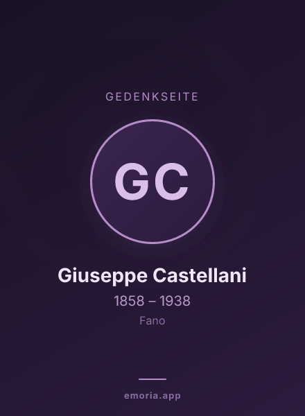 Gedenkportrait von Giuseppe Castellani