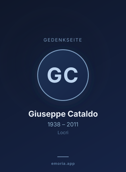 Gedenkportrait von Giuseppe Cataldo