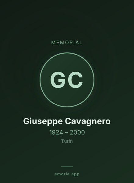 Memorial portrait of Giuseppe Cavagnero