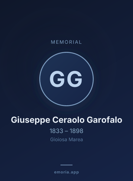 Memorial portrait of Giuseppe Ceraolo Garofalo