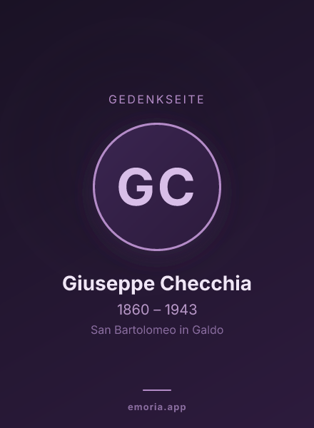 Gedenkportrait von Giuseppe Checchia