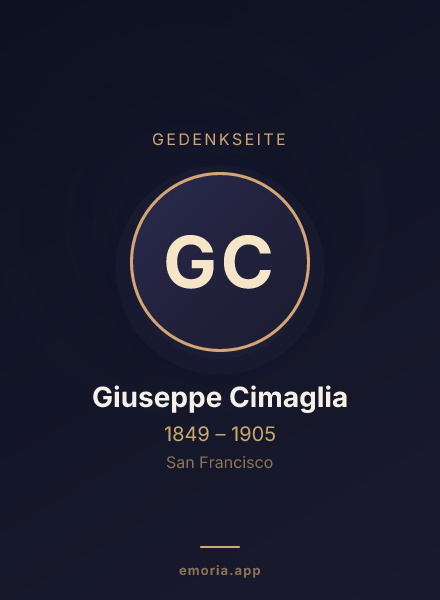 Gedenkportrait von Giuseppe Cimaglia