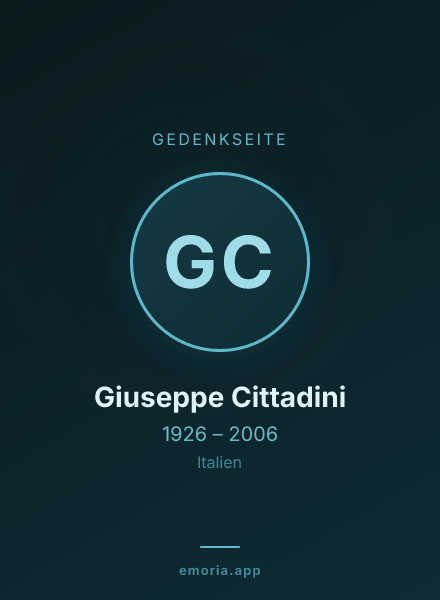 Gedenkportrait von Giuseppe Cittadini