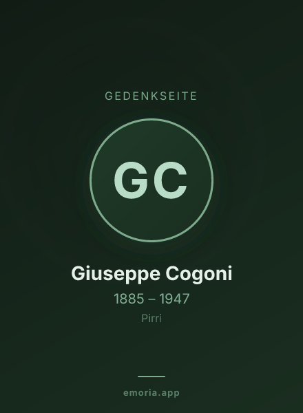 Gedenkportrait von Giuseppe Cogoni