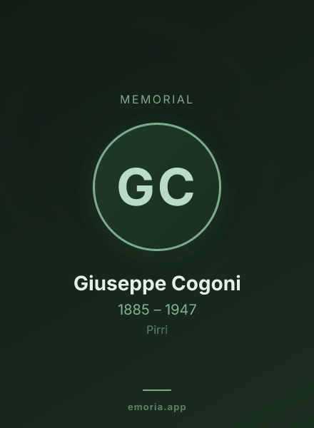 Memorial portrait of Giuseppe Cogoni