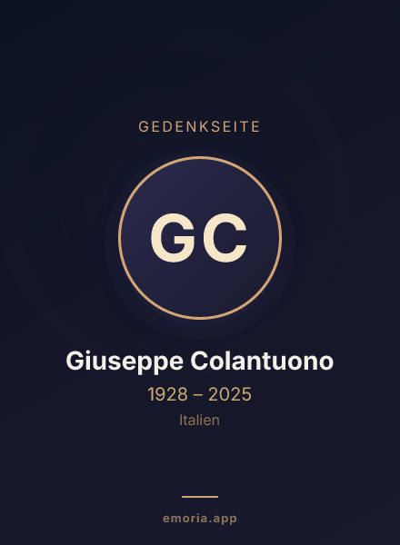 Gedenkportrait von Giuseppe Colantuono