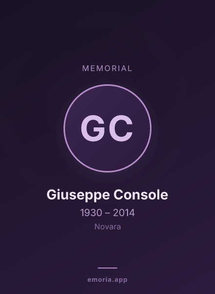 Memorial portrait of Giuseppe Console