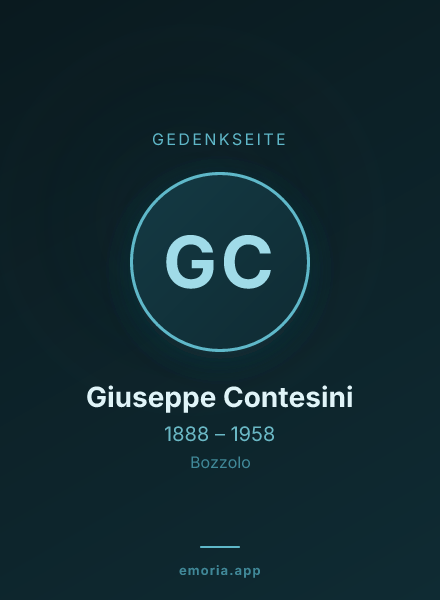 Gedenkportrait von Giuseppe Contesini