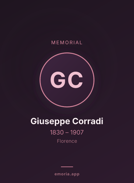 Memorial portrait of Giuseppe Corradi