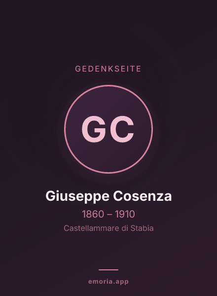Gedenkportrait von Giuseppe Cosenza