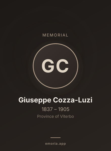 Memorial portrait of Giuseppe Cozza-Luzi