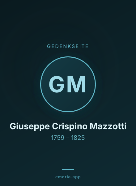 Gedenkportrait von Giuseppe Crispino Mazzotti
