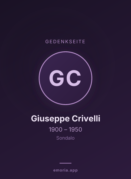 Gedenkportrait von Giuseppe Crivelli