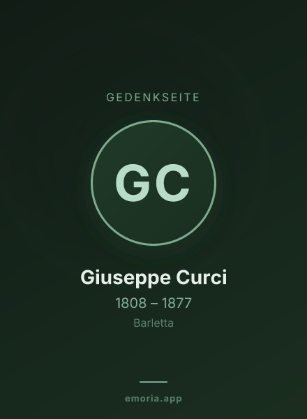 Gedenkportrait von Giuseppe Curci