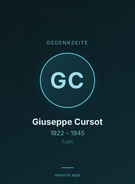 Gedenkportrait von Giuseppe Cursot