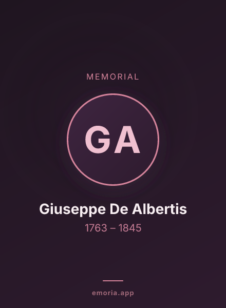 Memorial portrait of Giuseppe De Albertis