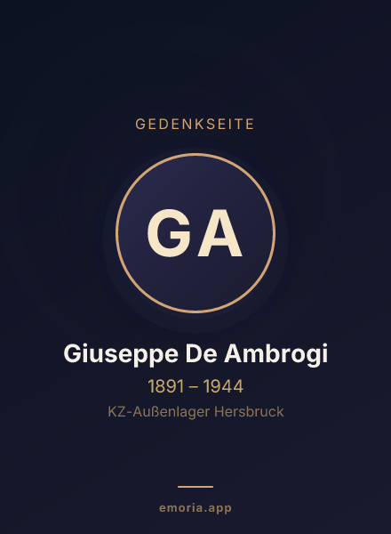 Gedenkportrait von Giuseppe De Ambrogi