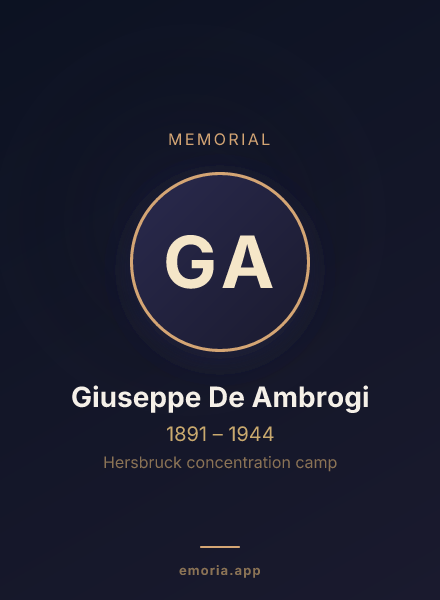 Memorial portrait of Giuseppe De Ambrogi