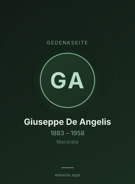 Gedenkportrait von Giuseppe De Angelis