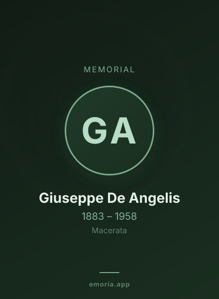 Memorial portrait of Giuseppe De Angelis