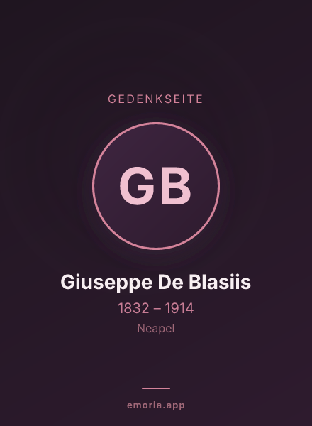 Gedenkportrait von Giuseppe De Blasiis
