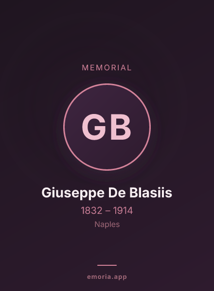 Memorial portrait of Giuseppe De Blasiis
