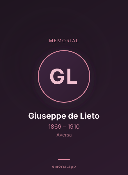 Memorial portrait of Giuseppe de Lieto