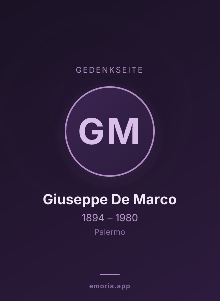 Gedenkportrait von Giuseppe De Marco