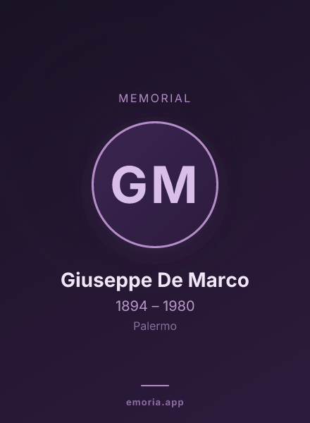 Memorial portrait of Giuseppe De Marco