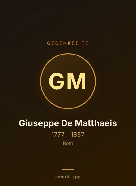 Gedenkportrait von Giuseppe De Matthaeis