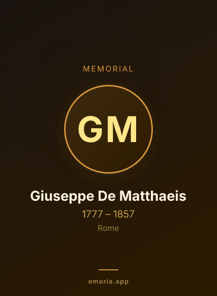 Memorial portrait of Giuseppe De Matthaeis