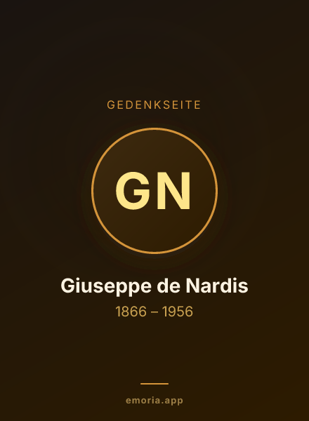 Gedenkportrait von Giuseppe de Nardis