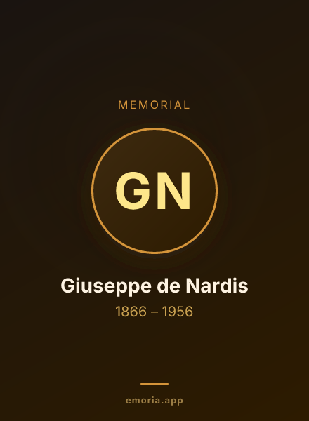 Memorial portrait of Giuseppe de Nardis