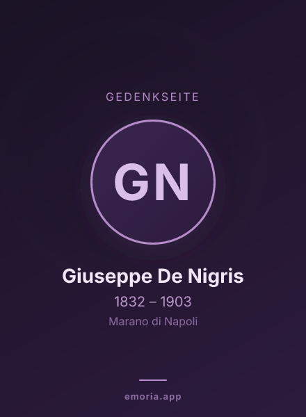 Gedenkportrait von Giuseppe De Nigris