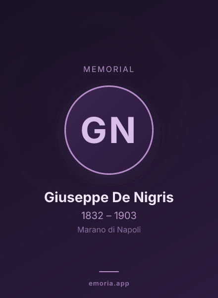 Memorial portrait of Giuseppe De Nigris