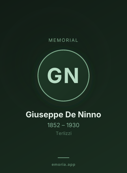 Memorial portrait of Giuseppe De Ninno