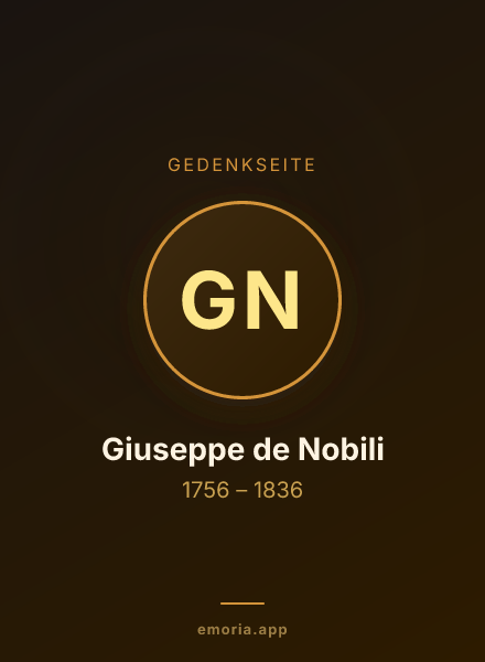 Gedenkportrait von Giuseppe de Nobili