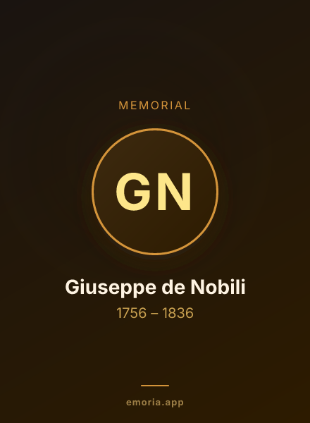 Memorial portrait of Giuseppe de Nobili